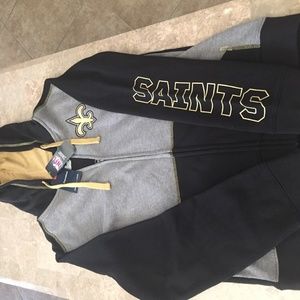 New Orleans Saints Starter Hoodie Zip Up Jacket.  Medium